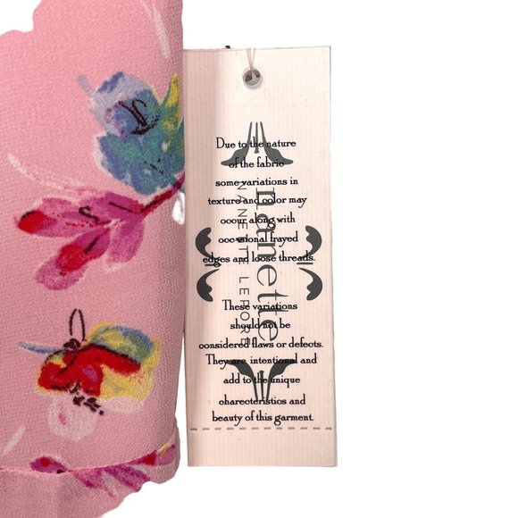 Nanette Lepore Pink Multi Floral Lined Midi Dress Sweetheart Neckline Women’s 6 - Picture 11 of 11